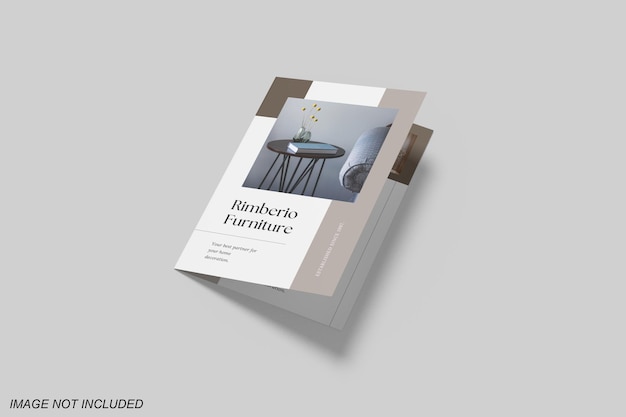 A5 bifold brochure mockup