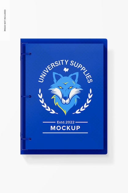 A5 Binder Portfolio Notebook Mockup Top View