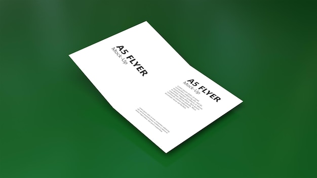 A5 flyer green theme elegant for presentation proffesional paper