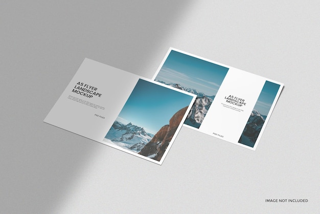 A5 landscape flyer mockup