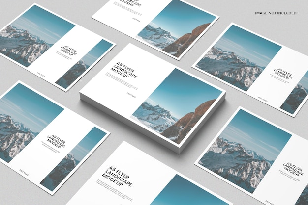 A5 landscape flyer mockup