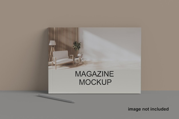 A5 landscape magazine mockup