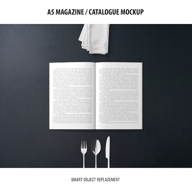 A5 Magazine Catalogue Mockup