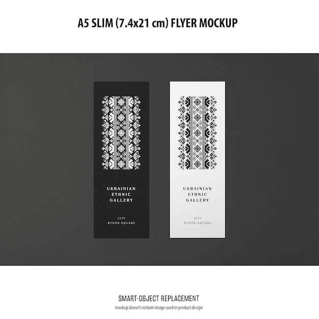 A5 Slim Flyer Mockup