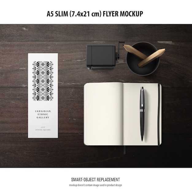 A5 Slim Flyer Mockup