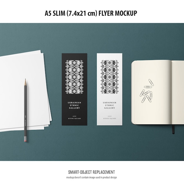 A5 Slim Flyer Mockup