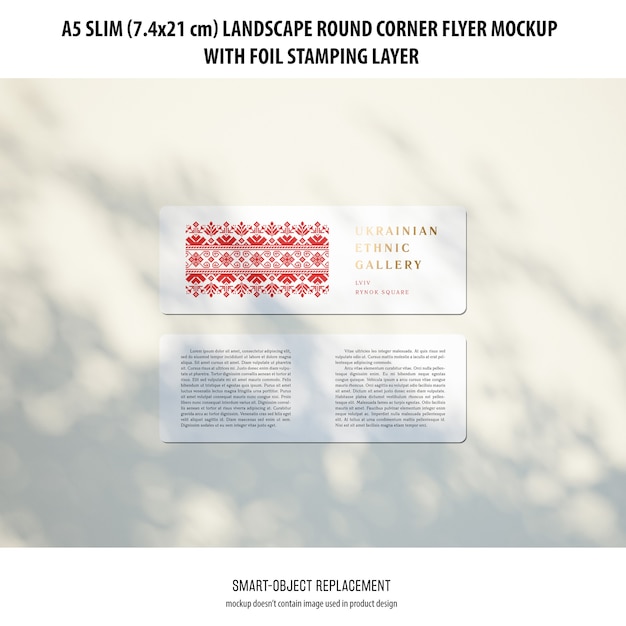 A5 Slim Landscape Flyer Mockup