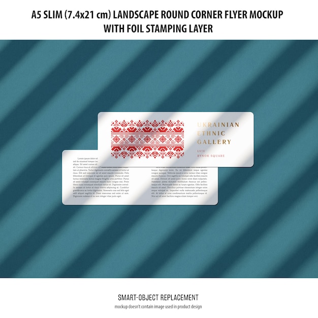 A5 Slim Landscape Flyer Mockup