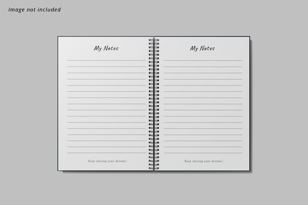 A5 spiral notebook mockup