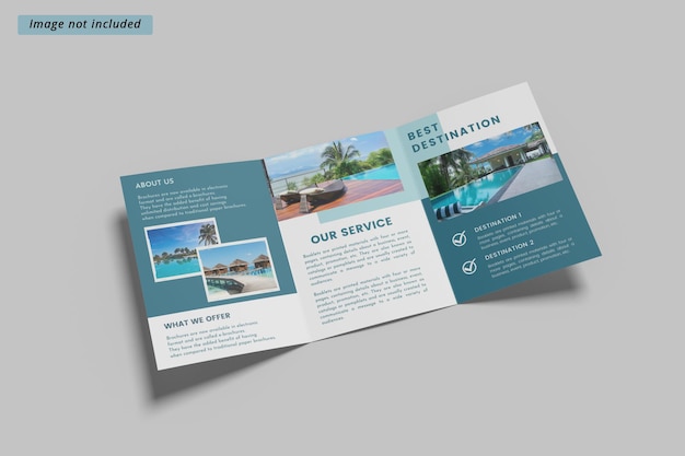 A5 trifold brochure mockup