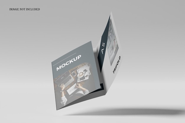 A5 trifold brochure mockup