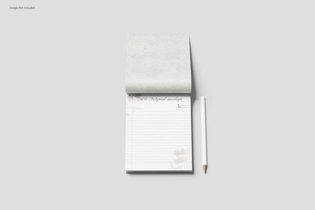 a6 notepad mockup