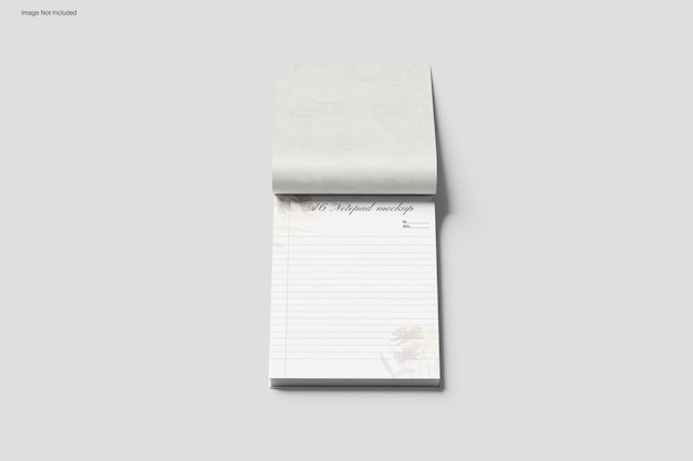 a6 notepad mockup