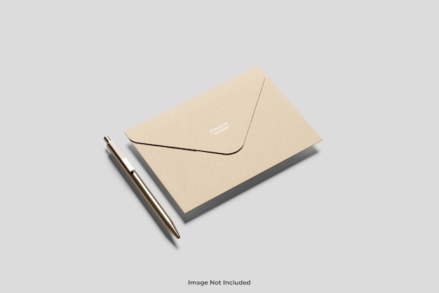 A6 Postcard and Envelope Mockup