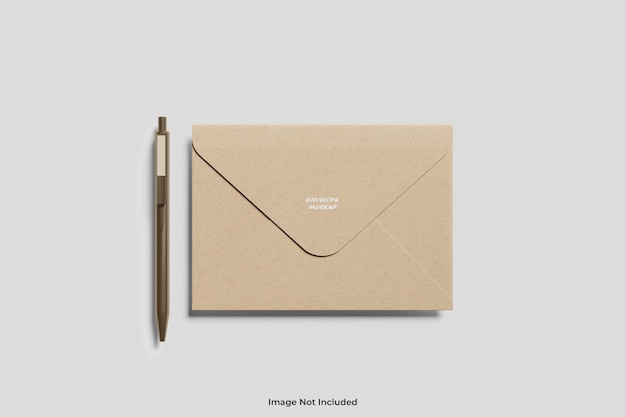 A6 Postcard and Envelope Mockup