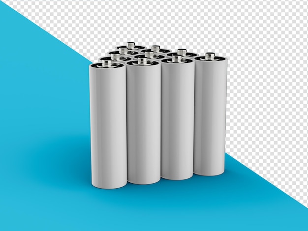 PSD aa size battery isolated on isolated background blank rechargeable battery aa or aaa size