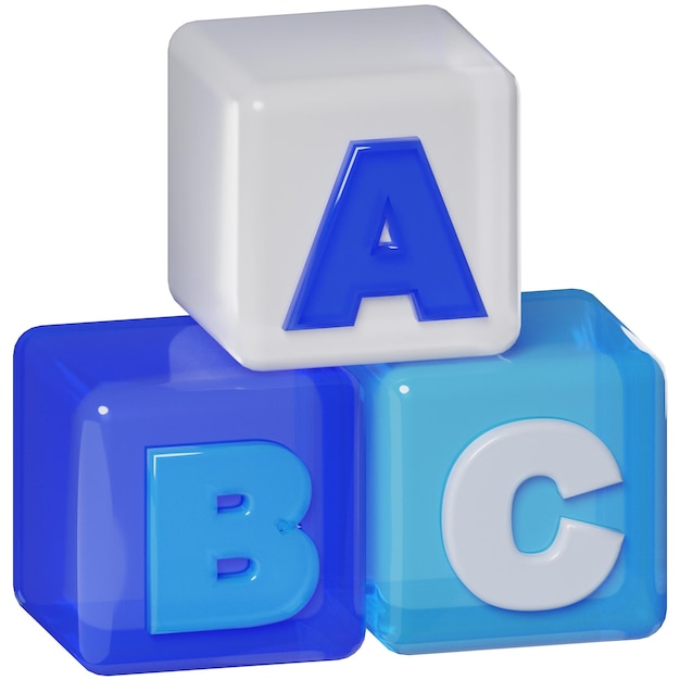 PSD abacus blocks education stationery tools 3d