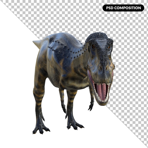 Abelisaurus dinosaur isolated 3D render