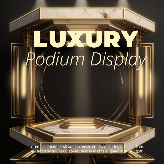 Abstract background futuristic pedestal for product presentation podium product display 3d rendering