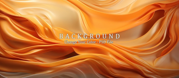 PSD abstract background of orange silk or satin