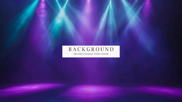 Abstract Background Stage Neon psd