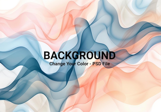 PSD abstract background with colorful waves and soft shapes creating an atmosphere of calmness