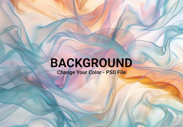 PSD abstract background with colorful waves and soft shapes creating an atmosphere of calmness