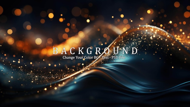 abstract background with Dark blue and gold particle ar 169 stylize 750 v 52 Job ID ef5d756cfb734b8aadae556c87e74a41