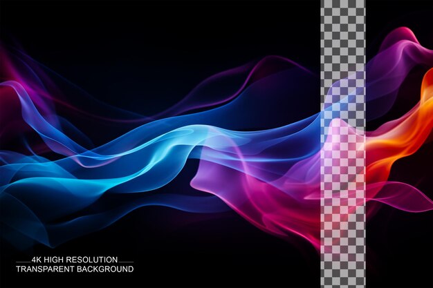 PSD abstract background with smoke realms abstraction lights on transparent background