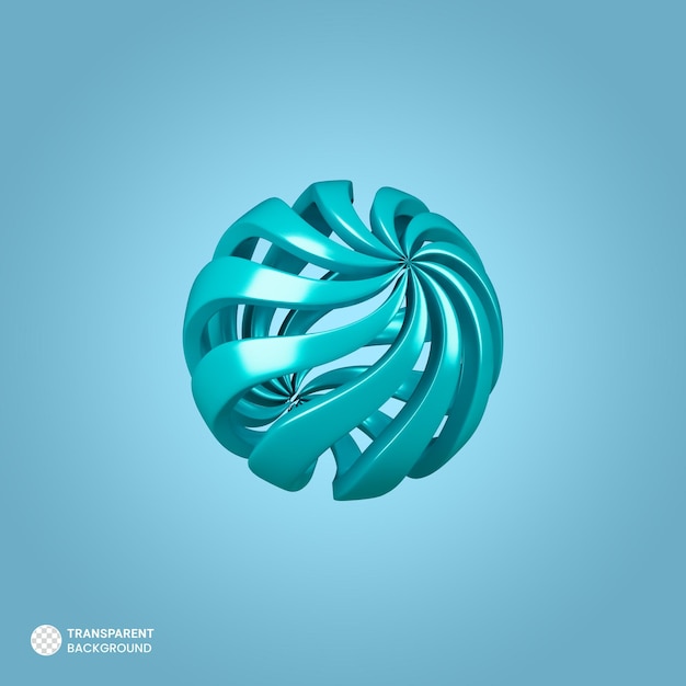 Abstract balls icon 3d render illustration