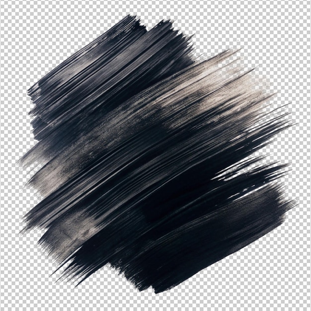 abstract black brush stroke set on white background