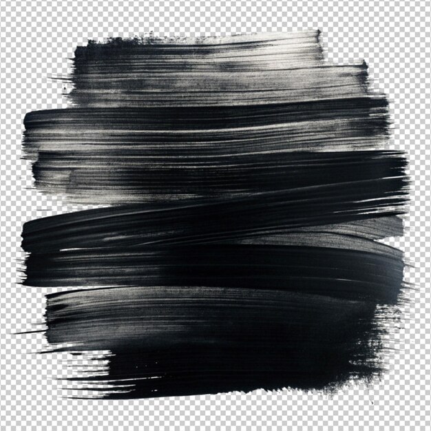 PSD abstract black brush stroke set on white background