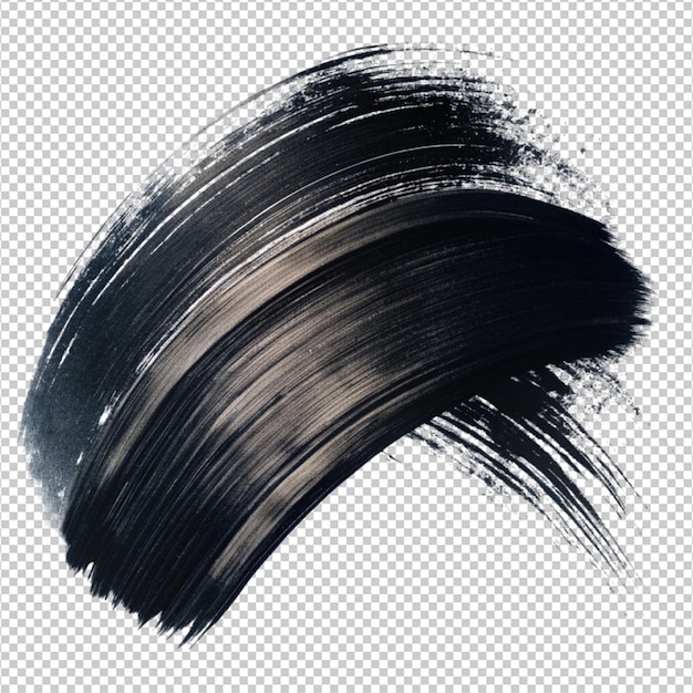 PSD abstract black brush stroke set on white background