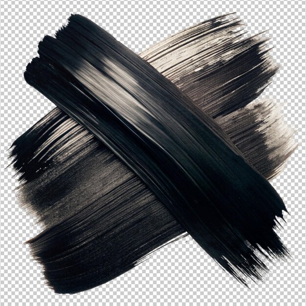 PSD abstract black brush stroke set on white background