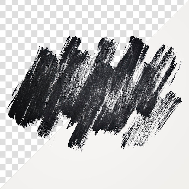 Abstract black brush strokes art