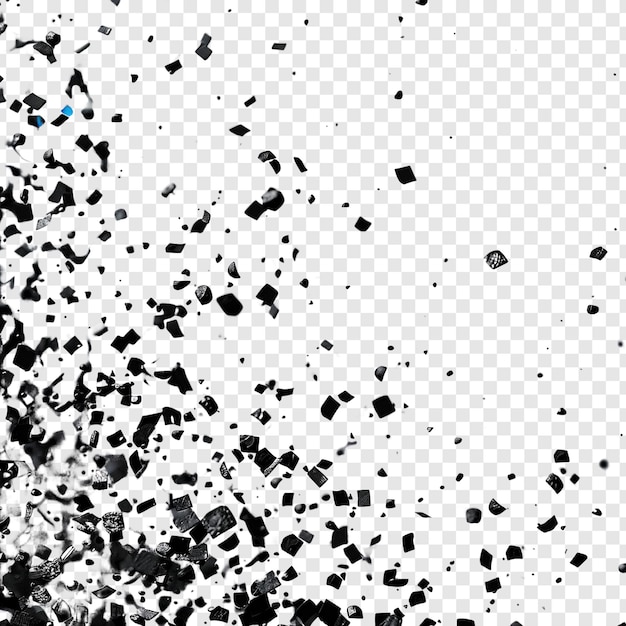 PSD abstract black confetti explosion