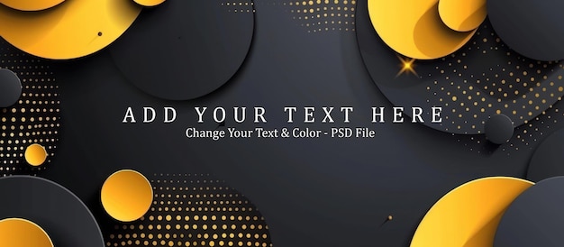 Abstract Black and Gold Circles Background