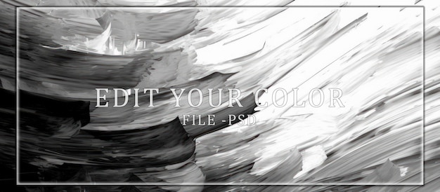 PSD abstract black and white brushstrokes