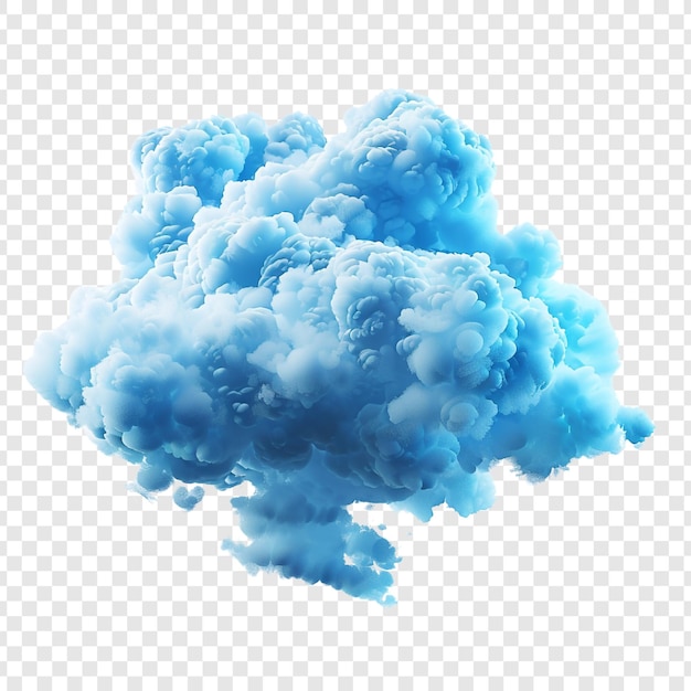 PSD abstract blue cloud formation