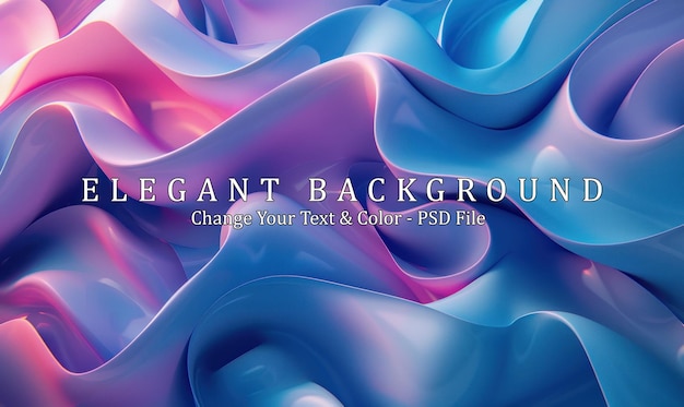 Abstract Blue and Pink Wavy Background