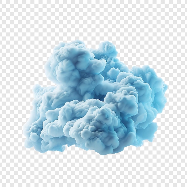 PSD abstract blue smoke cloud