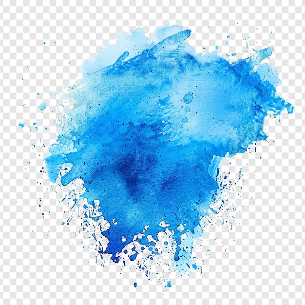 PSD abstract blue watercolor splash