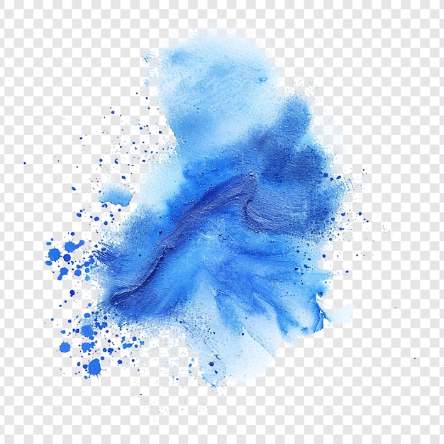 PSD abstract blue watercolor splash