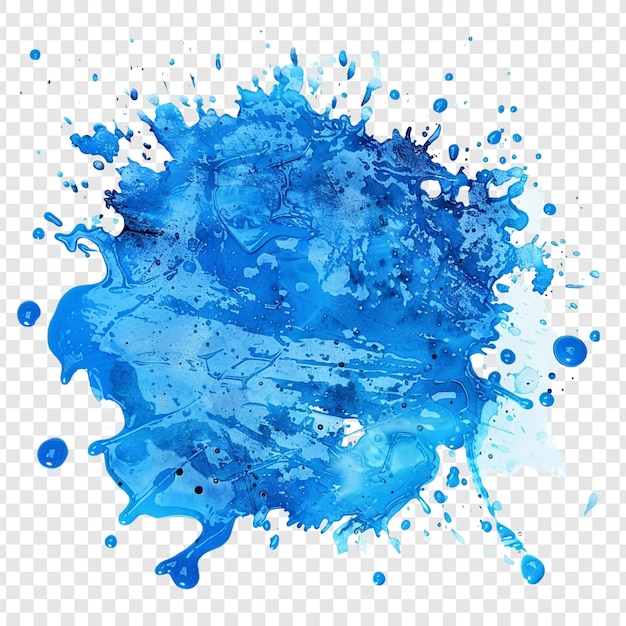 PSD abstract blue watercolor splash