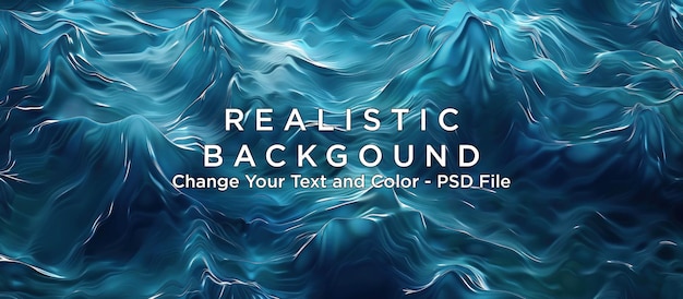 PSD abstract blue wave background