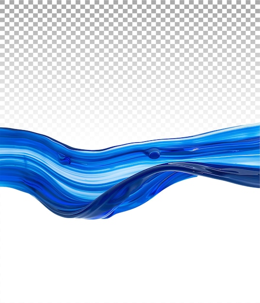 Abstract Blue Wave Isolated on Transparent