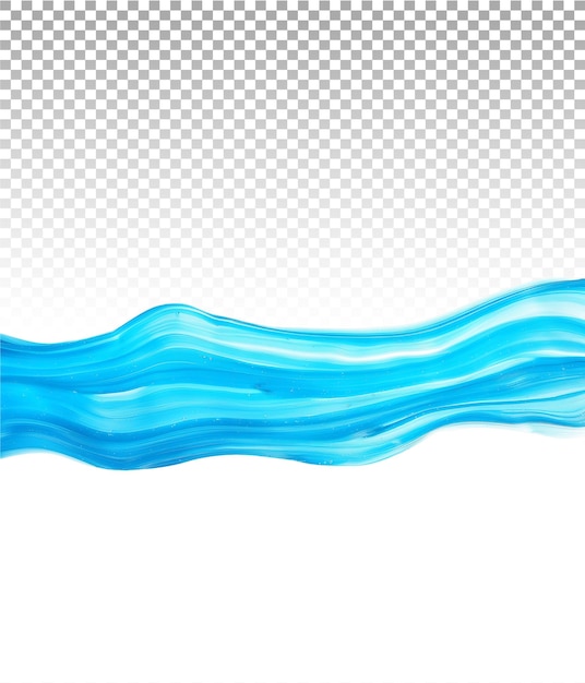 Abstract Blue Wave on Transparent Background Cutout