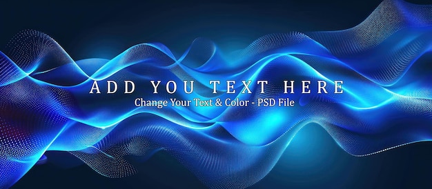 PSD abstract blue waves background