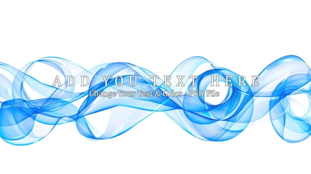 PSD abstract blue waves illustration