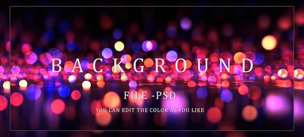 PSD abstract blurred lights of red blue and pink